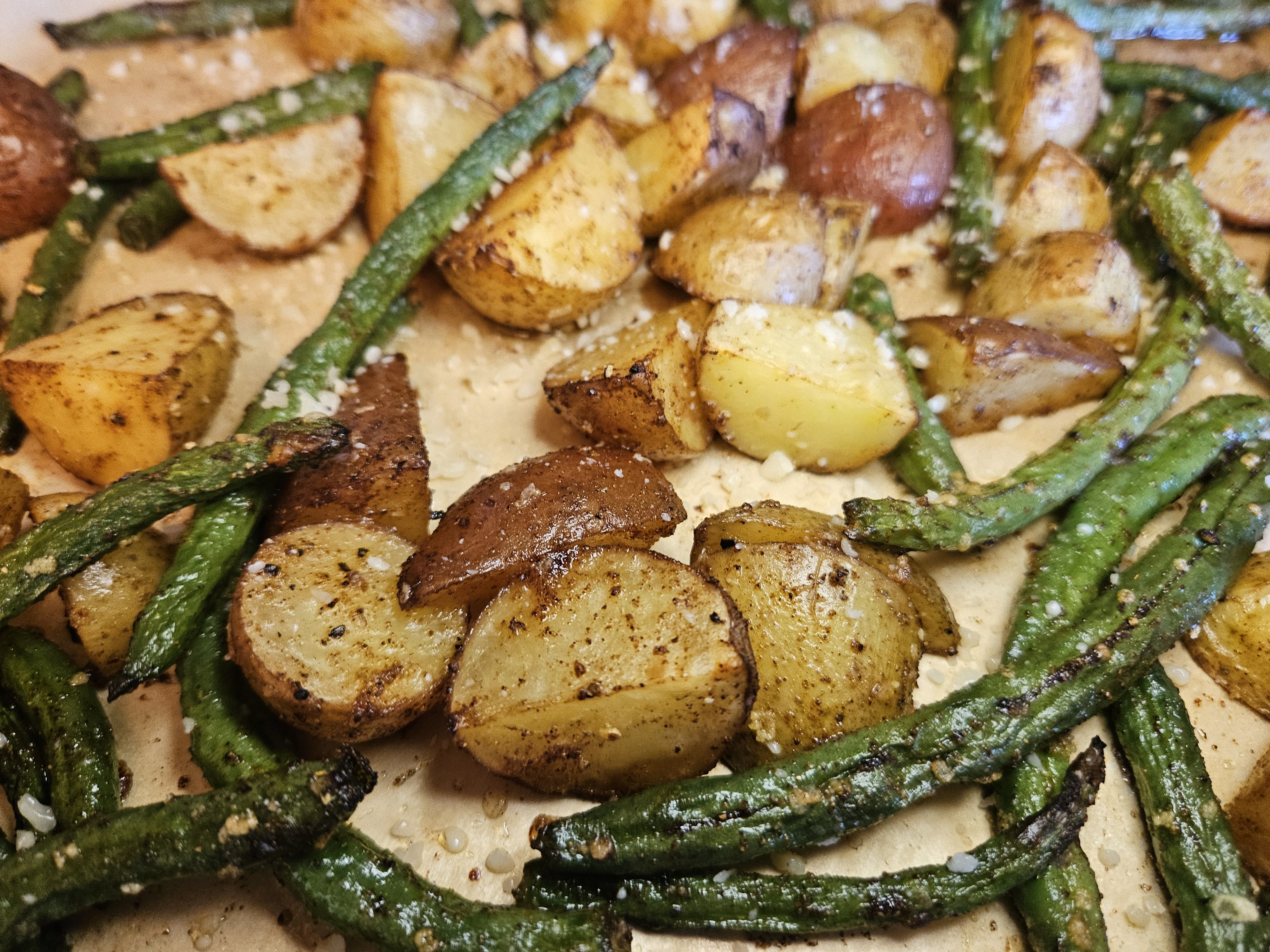 Roasted Baby Red Potatoes and Green Beans